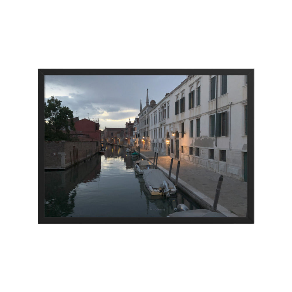 Venice Dusk 3 framed matte photo