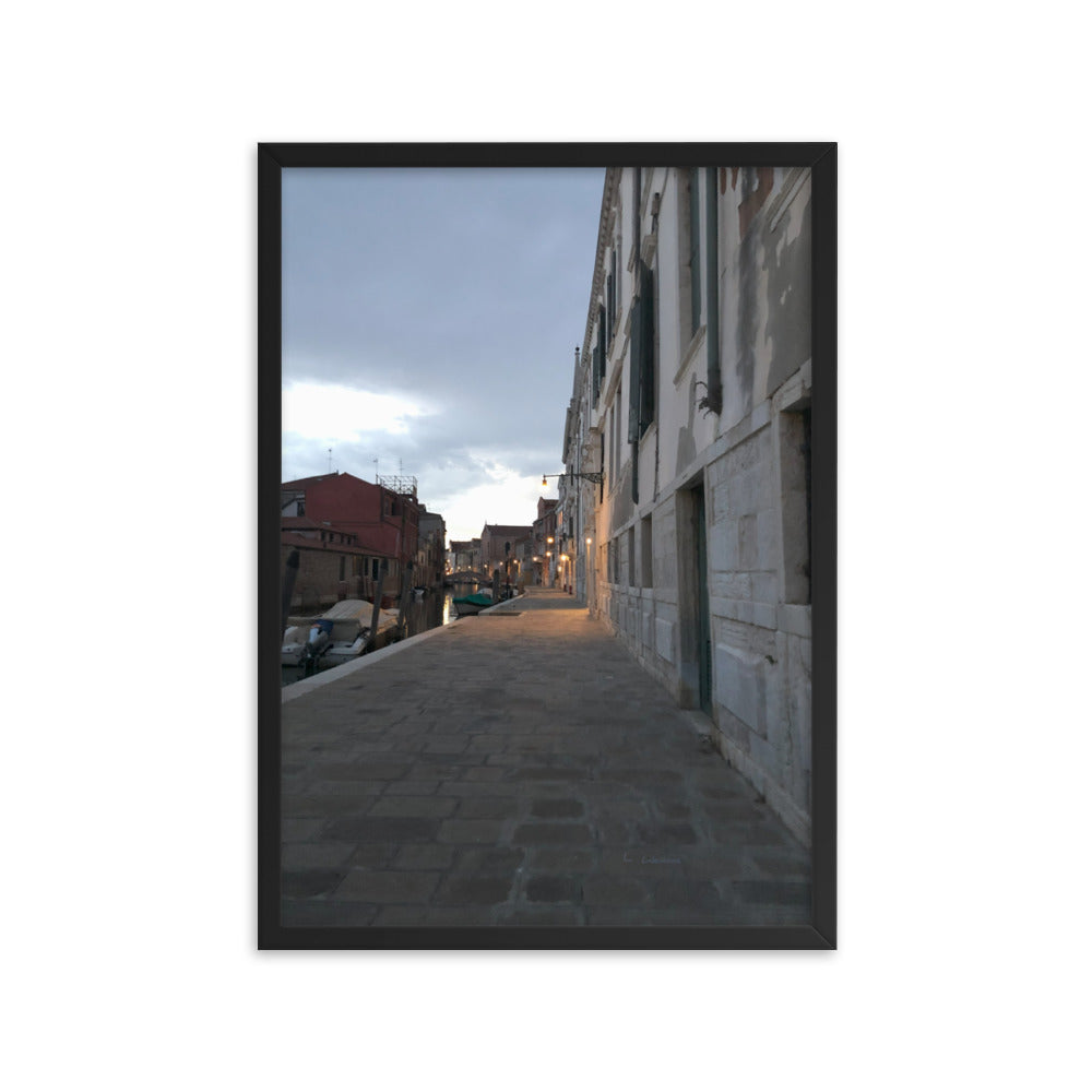 Venice Dusk 4 framed matte photo