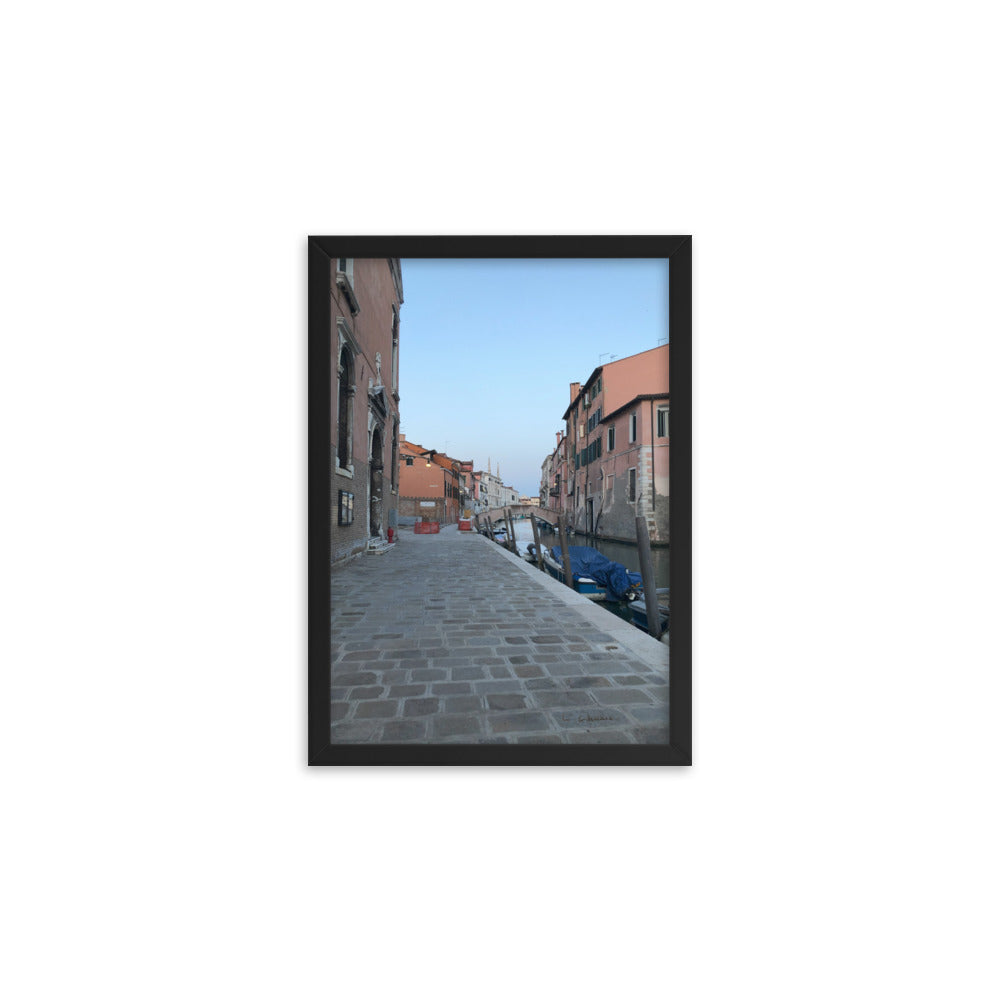 Venice Streets 3 framed matte photo