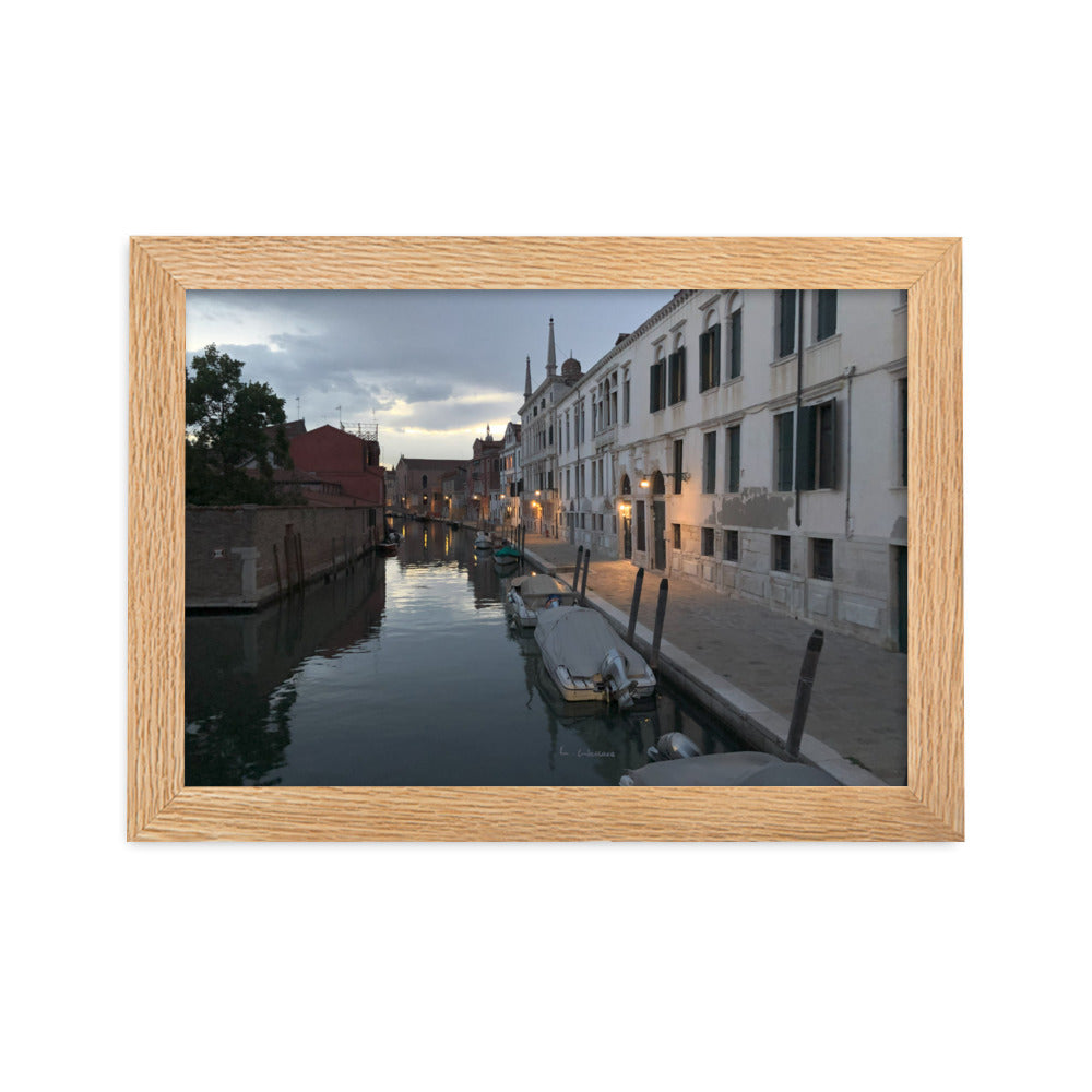 Venice Dusk 3 framed matte photo