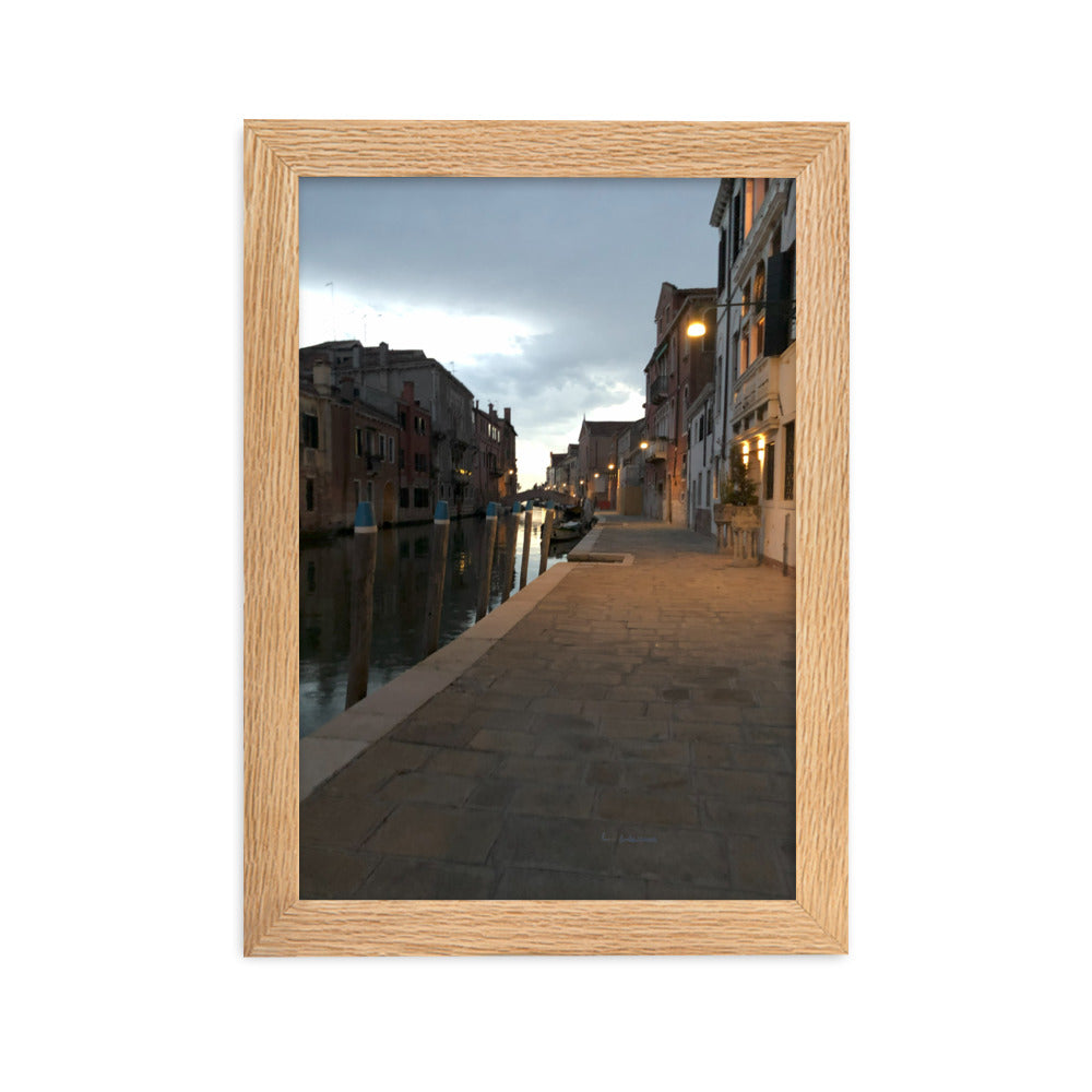 Venice Dusk 7 framed matte photo