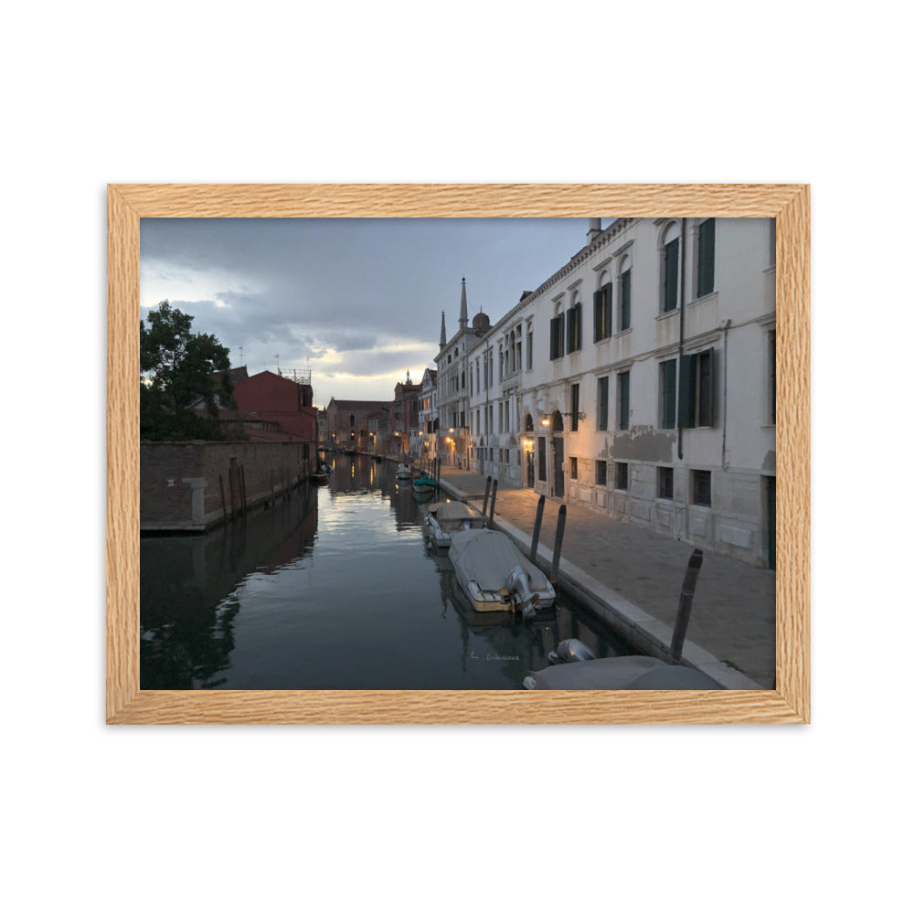 Venice Dusk 3 framed matte photo