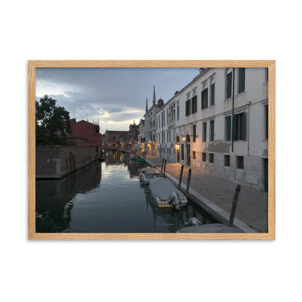 Venice Dusk 3 framed matte photo