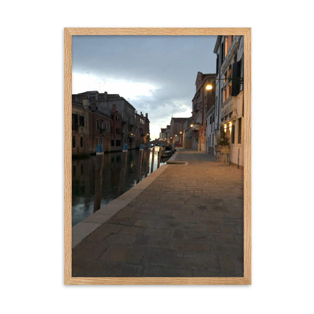 Venice Dusk 7 framed matte photo