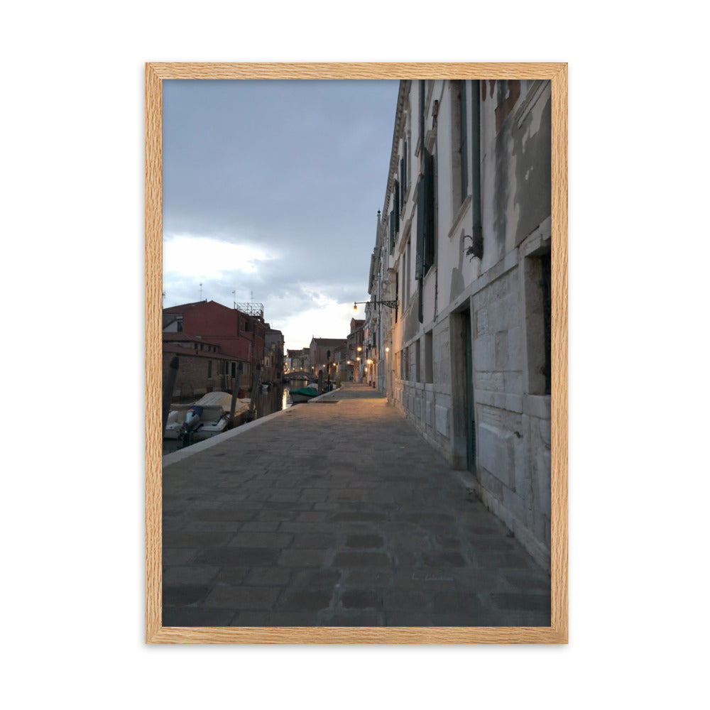 Venice Dusk 4 framed matte photo