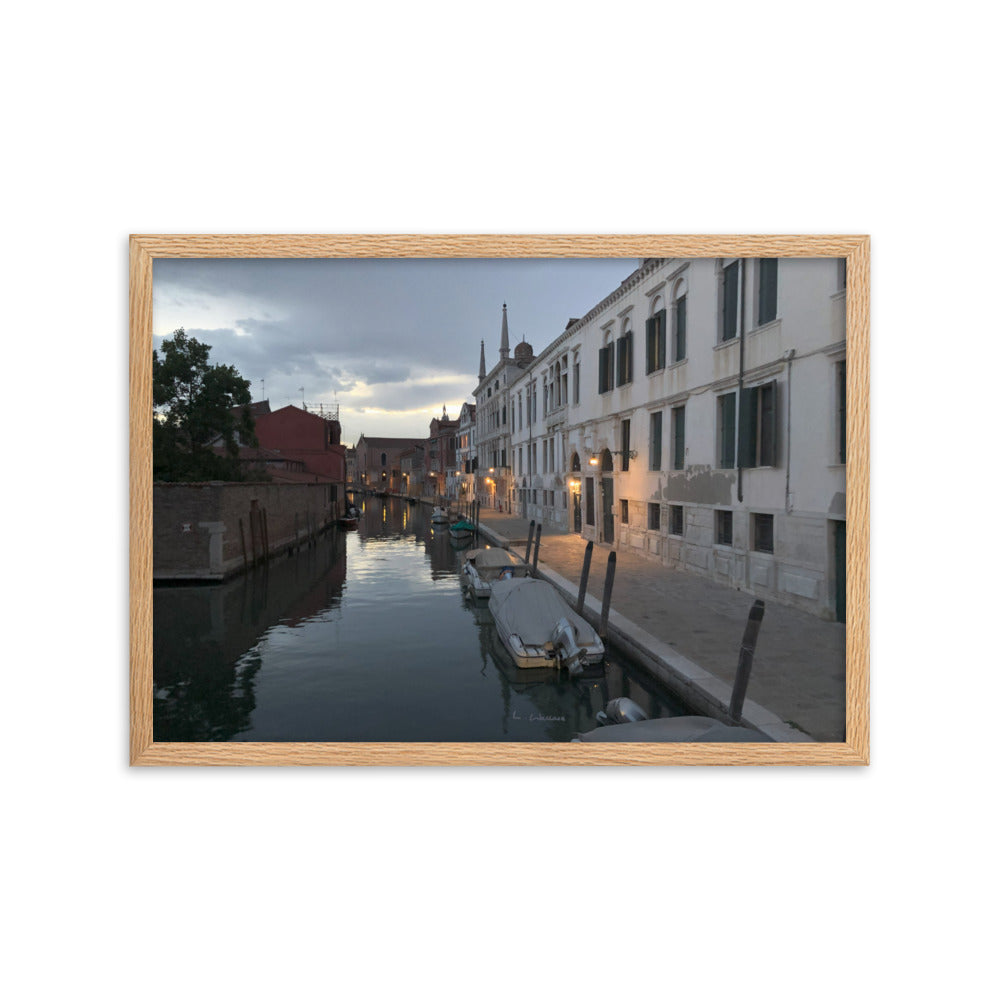 Venice Dusk 3 framed matte photo