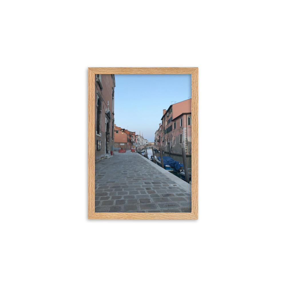 Venice Streets 3 framed matte photo