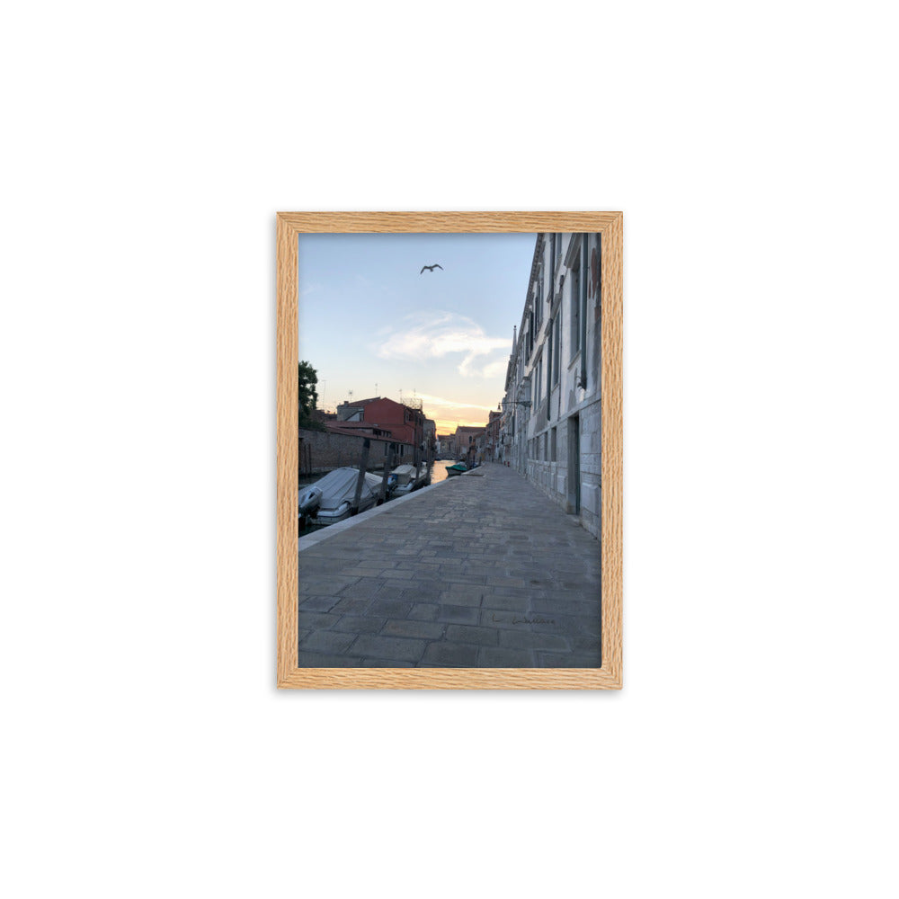 Venice Dusk 1 framed matte photo