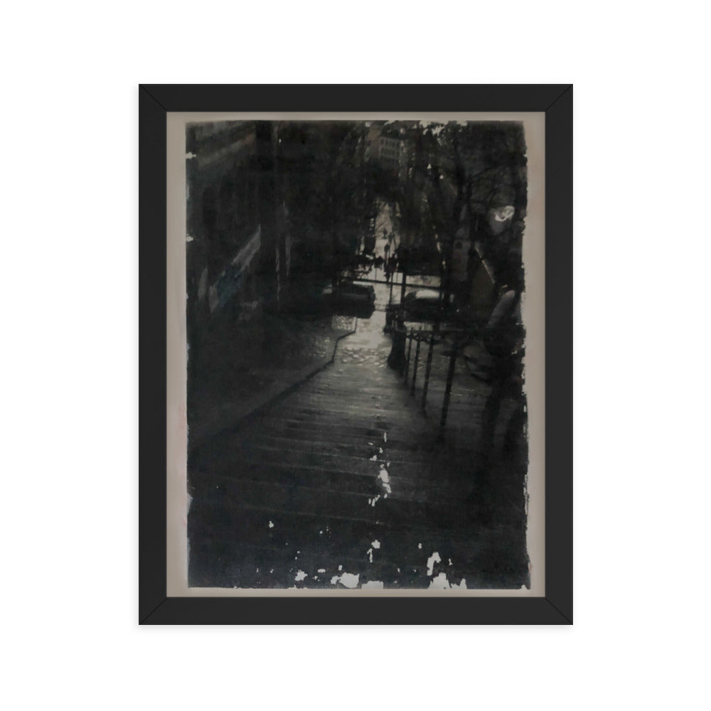 Paris Montmartre Stairs 1 framed photo