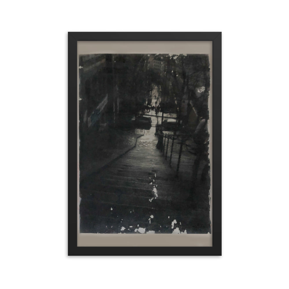 Paris Montmartre Stairs 1 framed photo