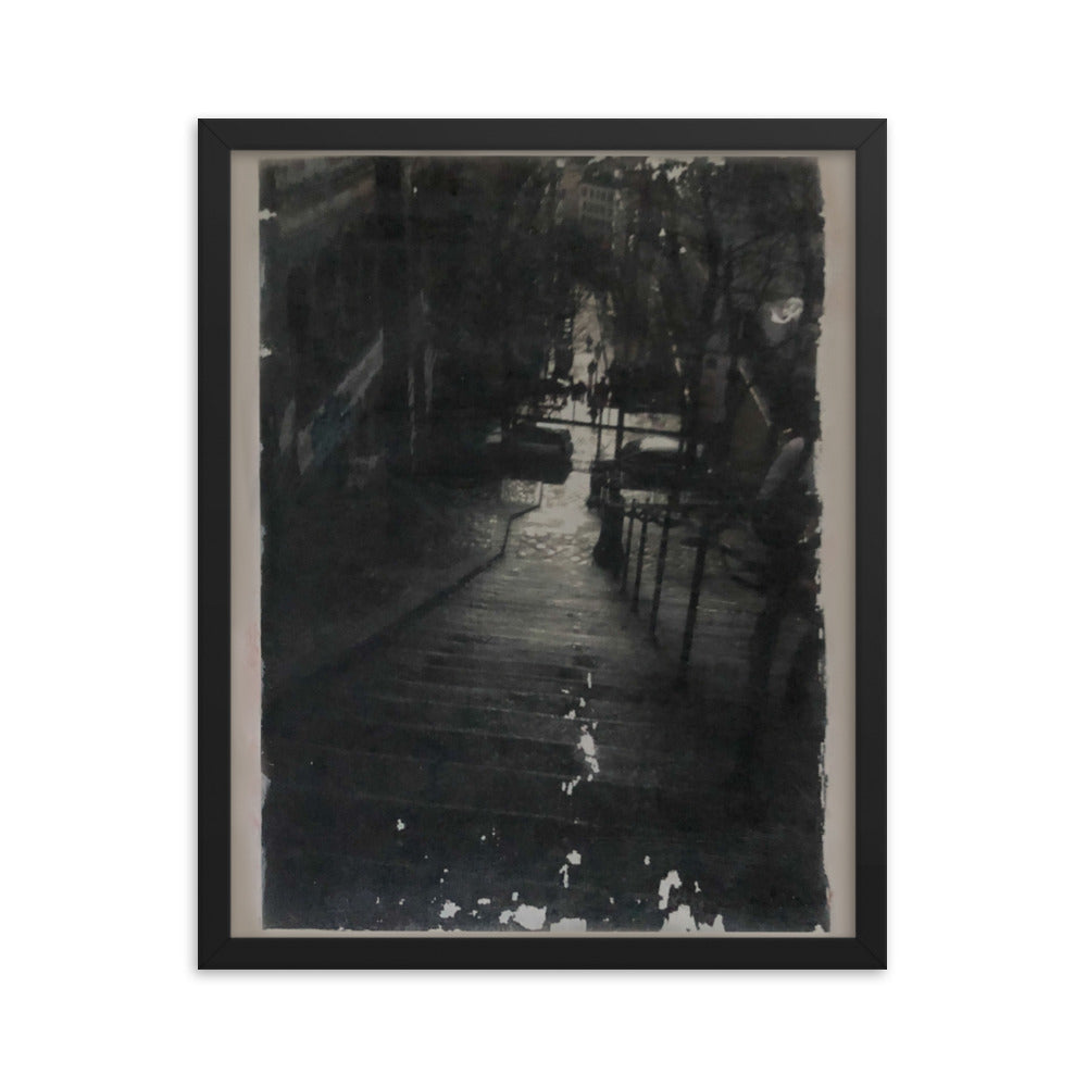 Paris Montmartre Stairs 1 framed photo