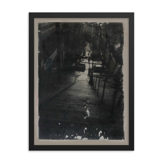 Paris Montmartre Stairs 1 framed photo