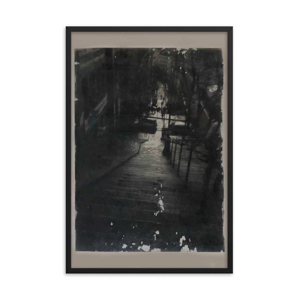 Paris Montmartre Stairs 1 framed photo