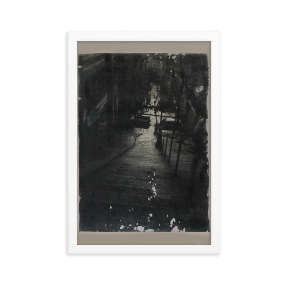 Paris Montmartre Stairs 1 framed photo