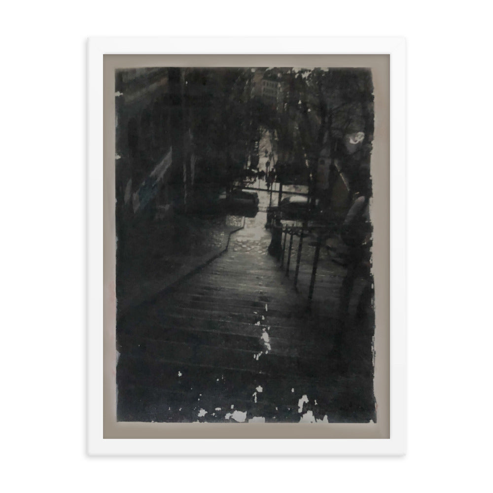 Paris Montmartre Stairs 1 framed photo