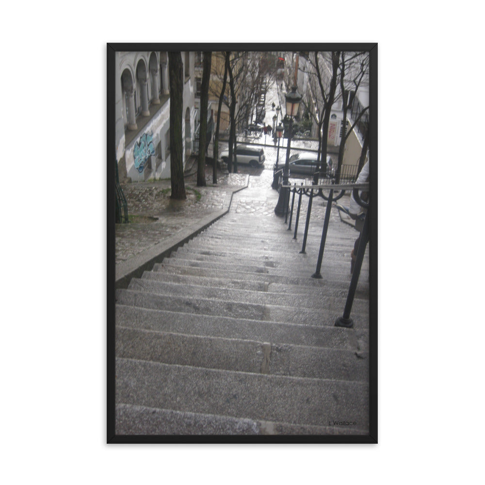 Paris Montmartre Stairs 2 framed photo