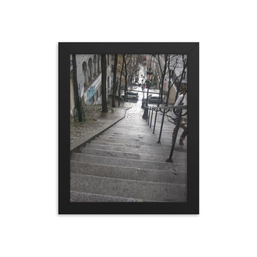 Paris Montmartre Stairs 2 framed photo